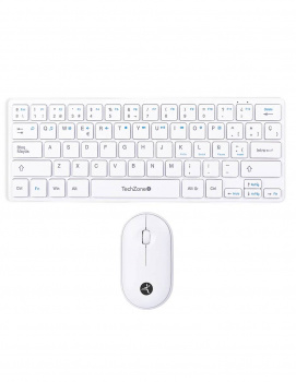 Kits para Teclado Y Mouse TECHZONE Young Pop White